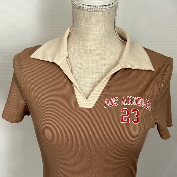 SHEIN EZWEAR Coffee Brown Bodysuit Size Medium - Picture 5 of 6